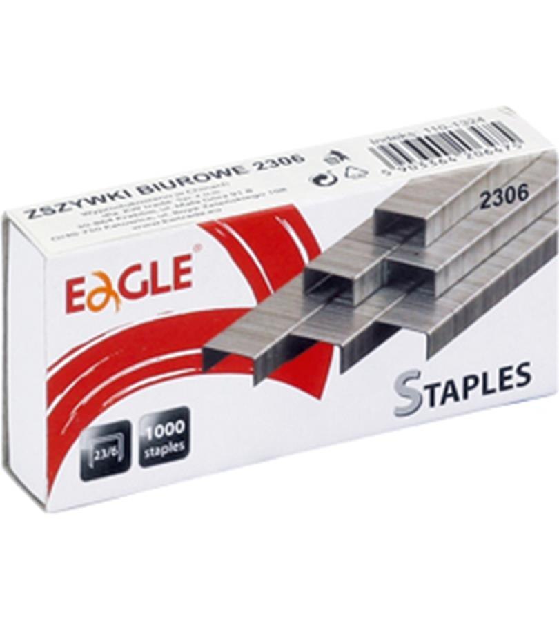 PAQUETE DE GRAPAS ESPECIALIZADAS EAGLE 23/6 GRAPAS 2-30 HOJAS. 1000 piezas.